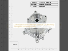 맞춤형 정밀 가벼운 알루미늄 CNC 가공 턴 부품 처리 서비스