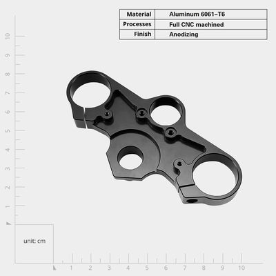 OEM CNC 도매 알루미늄 합금 상부 CNC 가공 오토바일 상부 삼중 클램프 상부 포크 홀더 패널